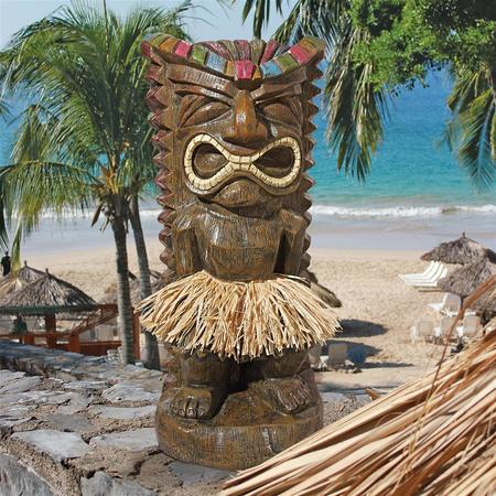 DESIGN TOSCANO Pau Hana Hawaiian Tiki Totem Statue: Set of Two AL91623